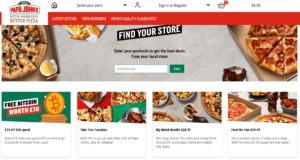 Read more about the article Papa John’s Pizza is now offering £10 in free Bitcoin to U.K. customers