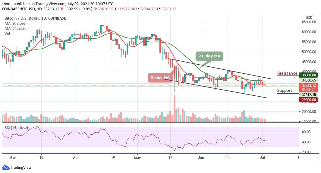 You are currently viewing Bitcoin Price Prediction: BTC/USD Establishes A Low Around $33,000