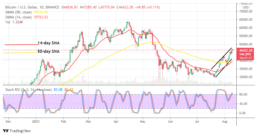 You are currently viewing Bitcoin (BTC/USD) Market Pushes Higher Past $45,000