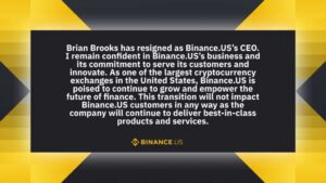 Read more about the article Brian Brooks Leaves Binance US, Citing ‘Differences’ With the Board —Just As The Head of Binance Brazil Did 3 Weeks Ago