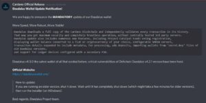 Beware: Fake Cardano (ADA) Wallet Marketed on Discord