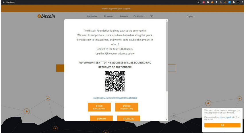 You are currently viewing Bitcoin.org website gets hacked by ‘double your money’ scammers