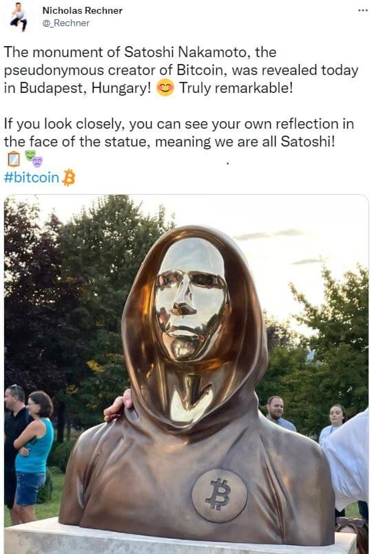 You are currently viewing Want to meet Satoshi Nakamoto? A bronze statue honoring the Bitcoin creator is now in Budapest