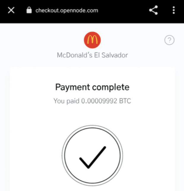 You are currently viewing Fast Food Giant McDonald’s Now Accepting Bitcoin in El Salvador