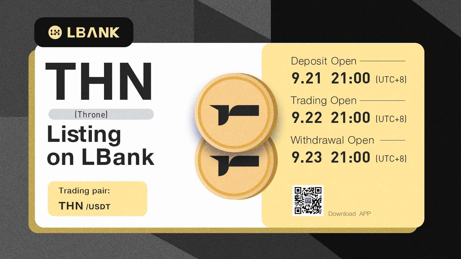 You are currently viewing LBank Exchange Will List THN (Throne) on September 22, 2021