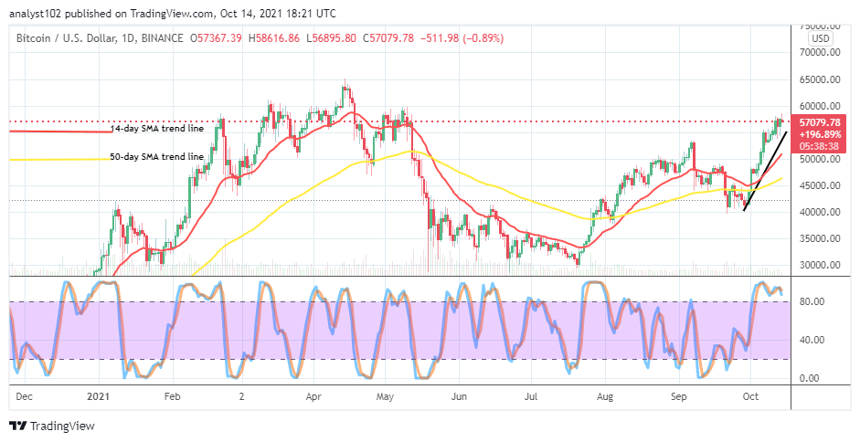 You are currently viewing Bitcoin (BTC/USD) Market Consolidates at $57,000