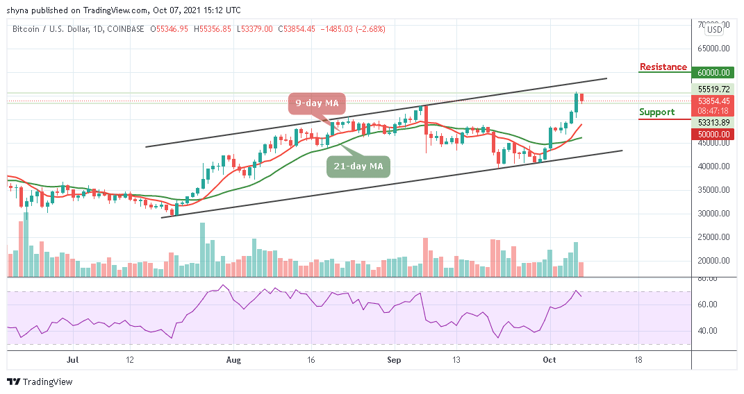 You are currently viewing Bitcoin Price Prediction: BTC/USD Corrects Gains As Price Drops to $53,379