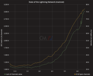 Lightning Network Now Houses Over 3,000 Bitcoin