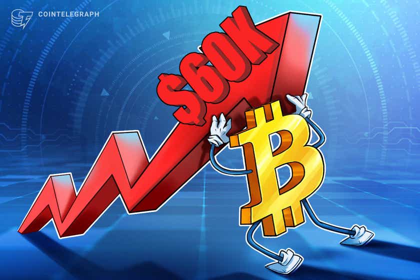 You are currently viewing Bitcoin price seesaws beneath $60K as anticipation builds for fresh BTC ‘short squeeze’