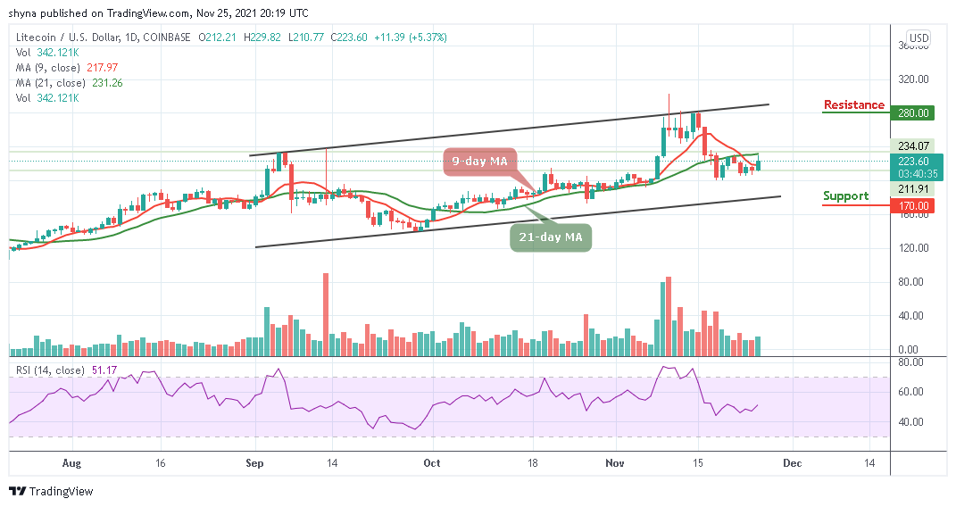 You are currently viewing Litecoin Price Prediction: LTC/USD Trades Near $230 Resistance