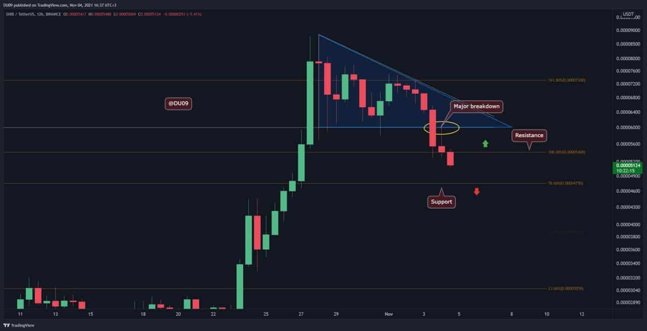 You are currently viewing Shiba Inu Price Analysis: SHIB Bloodbath With Another 20% Daily, When’s The Next Support?