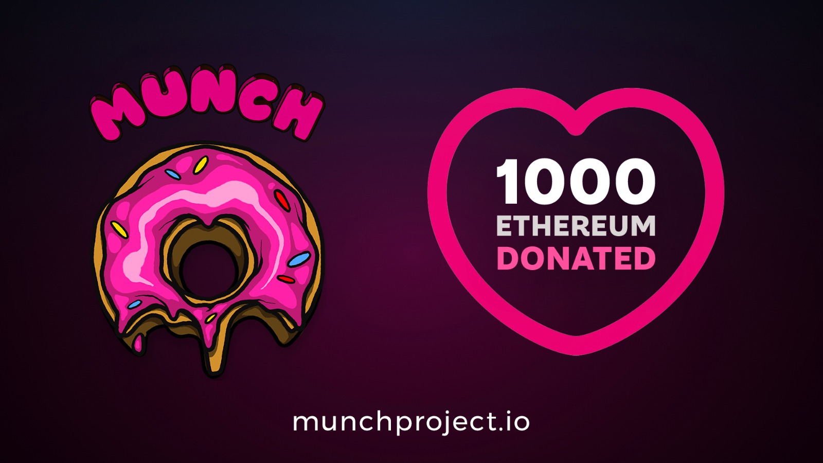Read more about the article MUNCH Hits Record-Breaking 1000 ETH Charity Donation Milestone