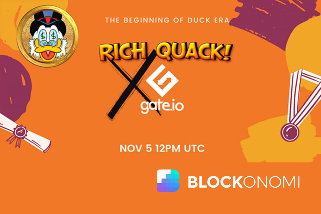 You are currently viewing RichQUACK.com Listing on GATE.io: The Beginning of Duck Era!