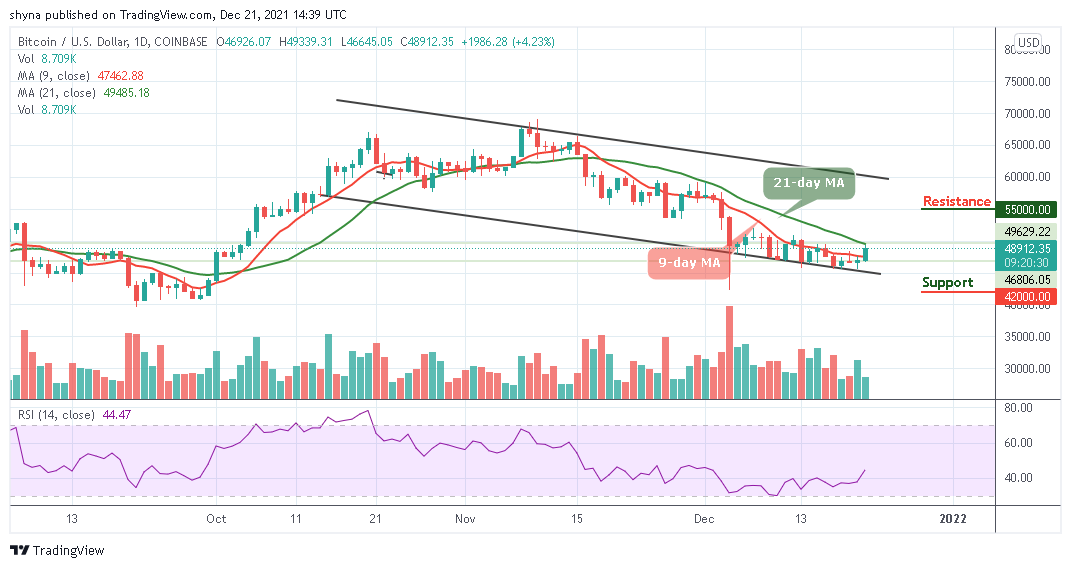 You are currently viewing Bitcoin Price Prediction: BTC/USD Hovers Around $48,912; Price May Spike Higher