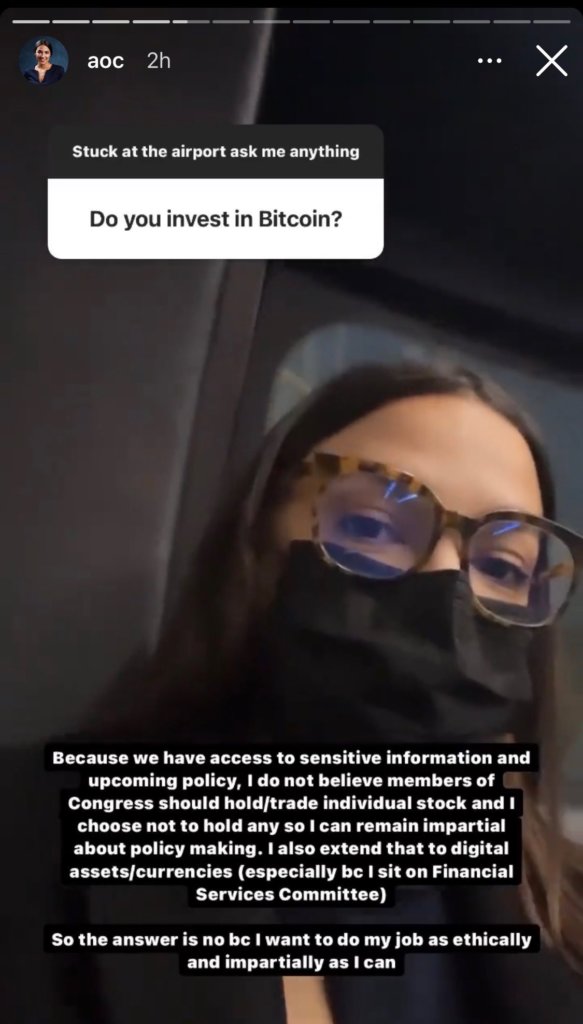 You are currently viewing Representative Alexandria Ocasio-Cortez of New York explains why she doesn’t invest in Bitcoin