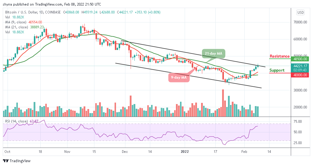 You are currently viewing Bitcoin Price Prediction: BTC/USD Trades Near $45,000 Resistance