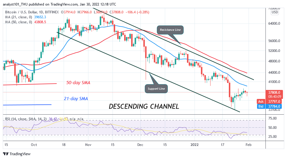 You are currently viewing Bitcoin (BTC) Price Prediction: BTC/USD Show Consistency as Bitcoin Revisits the $38k High