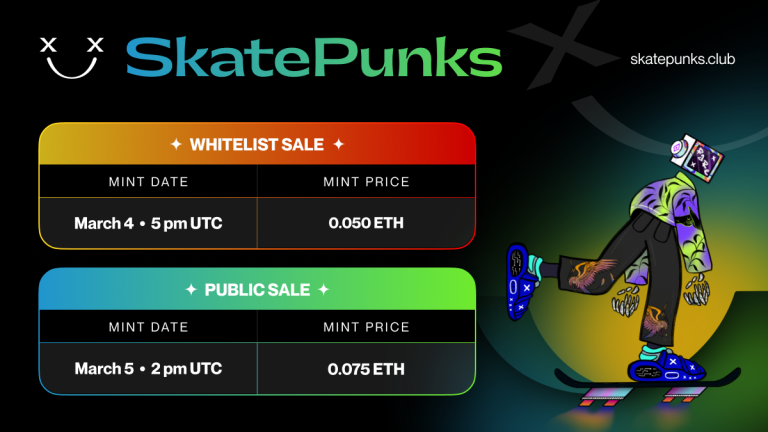 You are currently viewing Skate Punks Club NFT Sales – March 4 and 5, 2022