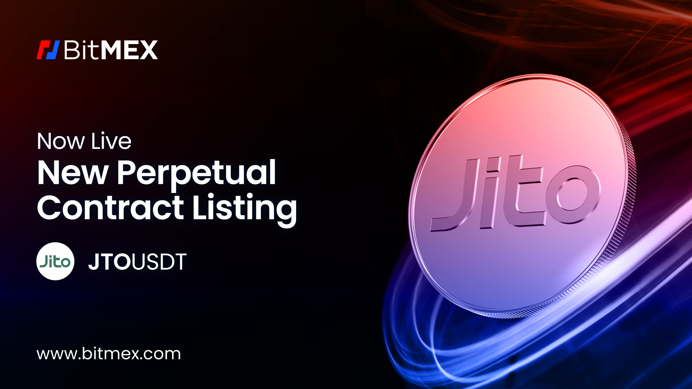 Now Live: JTOUSDT Perpetual Swap Listing with Up to 10x Leverage 