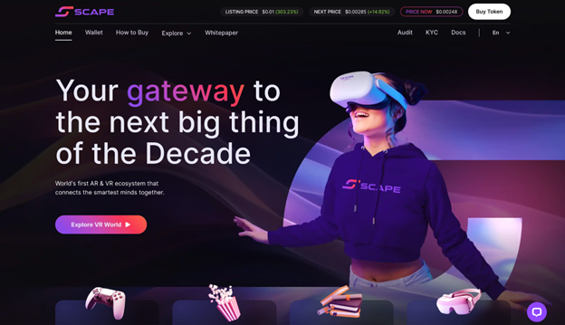 New VR Gaming Token 5th Scape Surges Past M in Presale