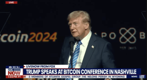 Read more about the article Donald Trump Says Bitcoin Will Likely Overtake Gold (Live at Bitcoin 2024)