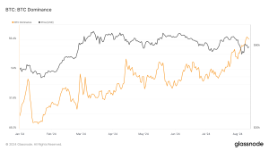 Read more about the article Bitcoin’s market dominance shows stable upward trend in 2024 despite market volatility