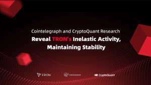 Read more about the article Cointelegraph and CryptoQuant Research Reveal TRON’s Inelastic Activity, Maintaining Stability