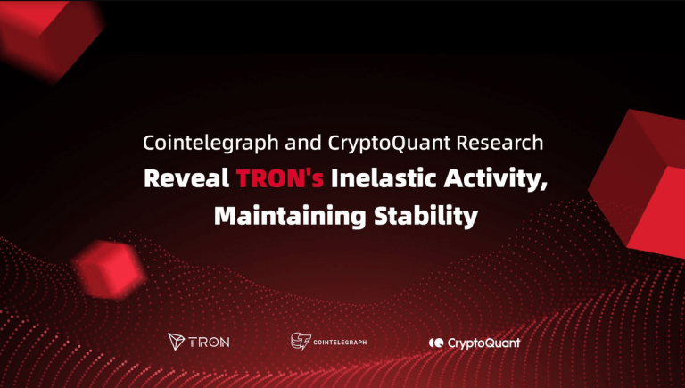 You are currently viewing Cointelegraph and CryptoQuant Research Reveal TRON’s Inelastic Activity, Maintaining Stability