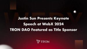 Read more about the article Justin Sun Presents Keynote Speech at WebX 2024, TRON DAO Featured as Title Sponsor