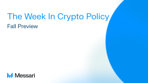 Read more about the article The Week in Crypto Policy:  Fall Preview