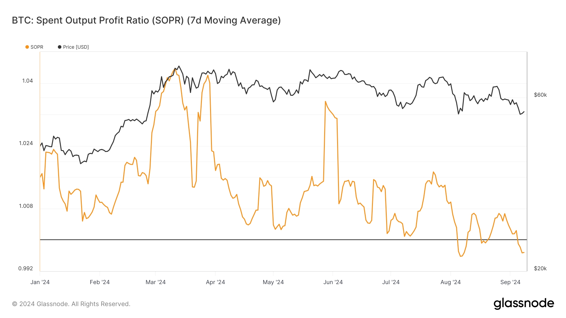 You are currently viewing Bitcoin SOPR dips below 1.0, mirroring bear market signals from 2018 and 2019