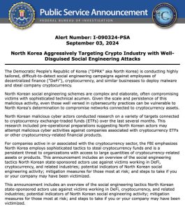 Read more about the article FBI Warns of North Korean Hackers Targeting U.S. Bitcoin And Crypto ETFs