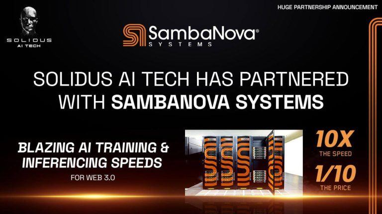 Read more about the article Solidus Ai Tech and SambaNova Systems Bring High Speed AI to Web3 World