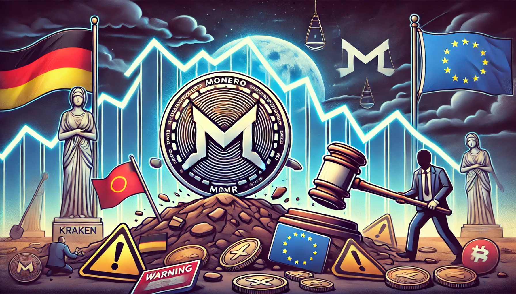 You are currently viewing XMR Price Plummets After Kraken’s EEA Delisting, Privacy Coins Struggle Under Regulatory Scrutiny