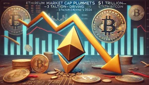 Read more about the article Ethereum Market Cap Plummets $1 Trillion Behind Bitcoin—3 Factors Driving ETH’s 2024 Decline