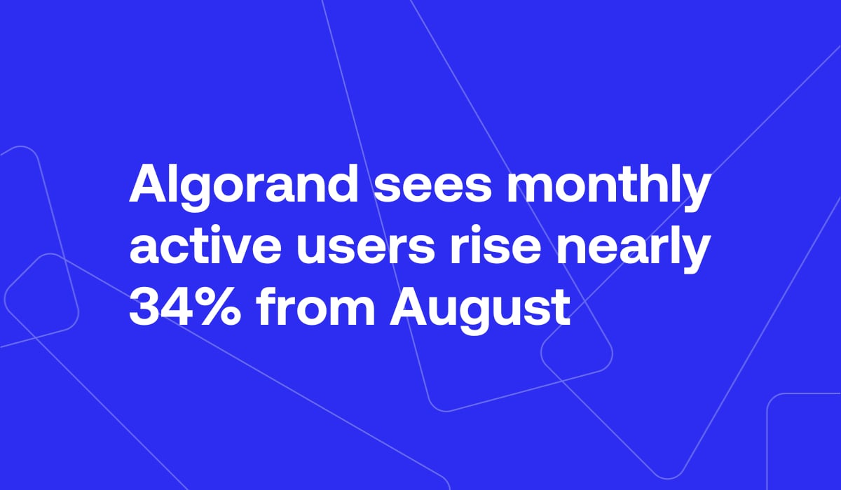 You are currently viewing Algorand Sees Monthly Active Users Rise Nearly 34% From August