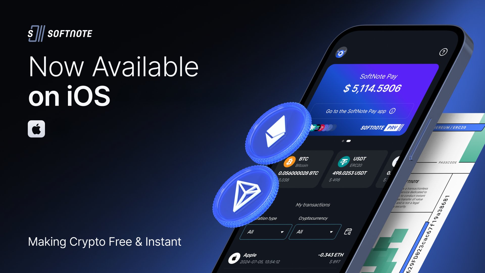 You are currently viewing Tectum Rolls Out SoftNote Wallet App on iOS – Offering Zero-Fee, Instant Crypto Payments