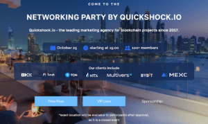 You are currently viewing How to maximize ROI for a crypto project in 2024? Find out at the QuickShock.io Networking Party