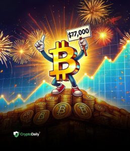 Read more about the article Bitcoin ($BTC) hits $77,000 as record inflows recorded by U.S. Spot Bitcoin ETFs