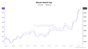 Read more about the article Divergence between Bitcoin’s market and realized caps signals euphoria