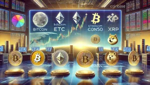 Read more about the article Coinbase Launches COIN50 Index: BTC, ETH, SOL, XRP, and DOGE Lead the Way