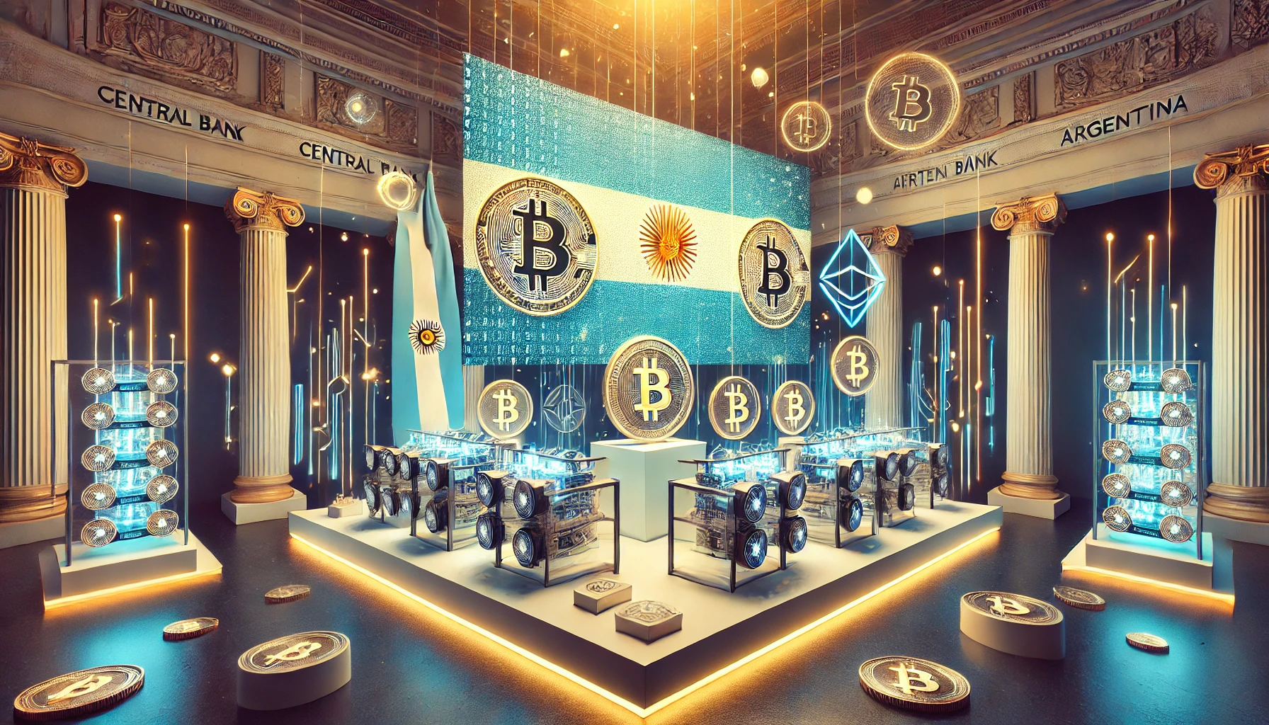 You are currently viewing The Central Bank Of Argentina Hosts An Innovative Exhibit Featuring Live Bitcoin Mining Within An Art Display