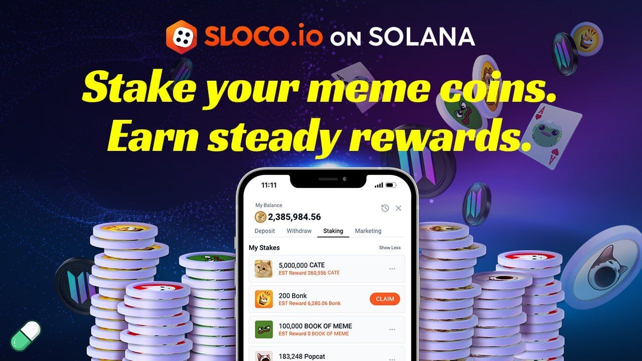 You are currently viewing Sloco Launches Groundbreaking Staking Platform for Meme Token Holders