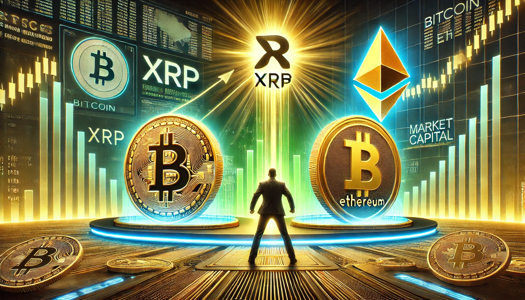 You are currently viewing XRP Challenges BTC and ETH: Key Metrics Highlight the Battle for Market Capital