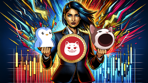 You are currently viewing POPCAT Surges 6,500%, PENGU Outperforms BRETT Overnight – Could This New Memecoin With 10,000% Potential Next Big Thing?