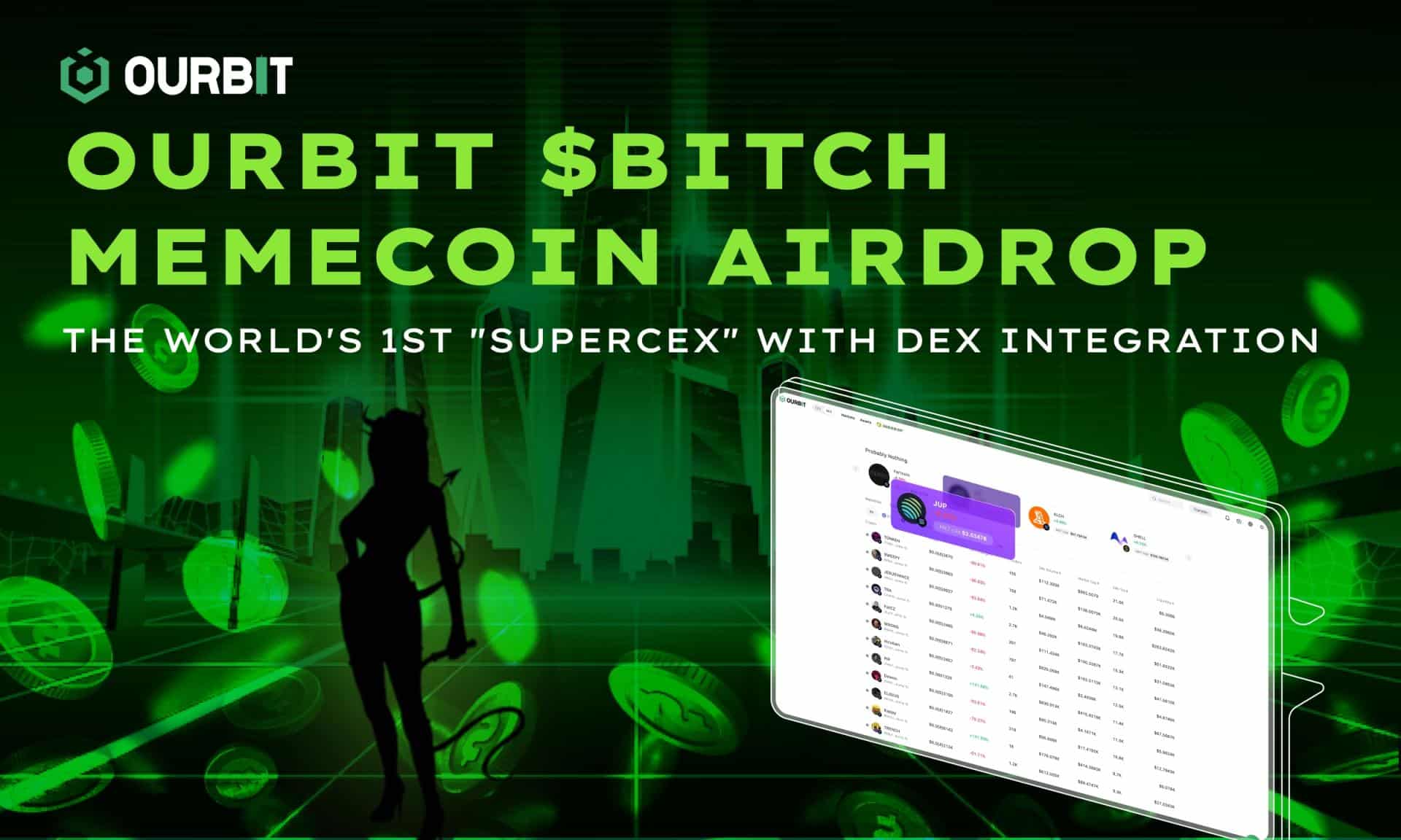 You are currently viewing Ourbit Distributes 85% of $BITCH Memecoin to Community Alongside SuperCEX Debut with DEX Integration
