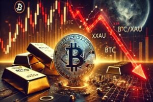 You are currently viewing Bitcoin struggling against gold: the BTC/XAU ratio falls to historic lows