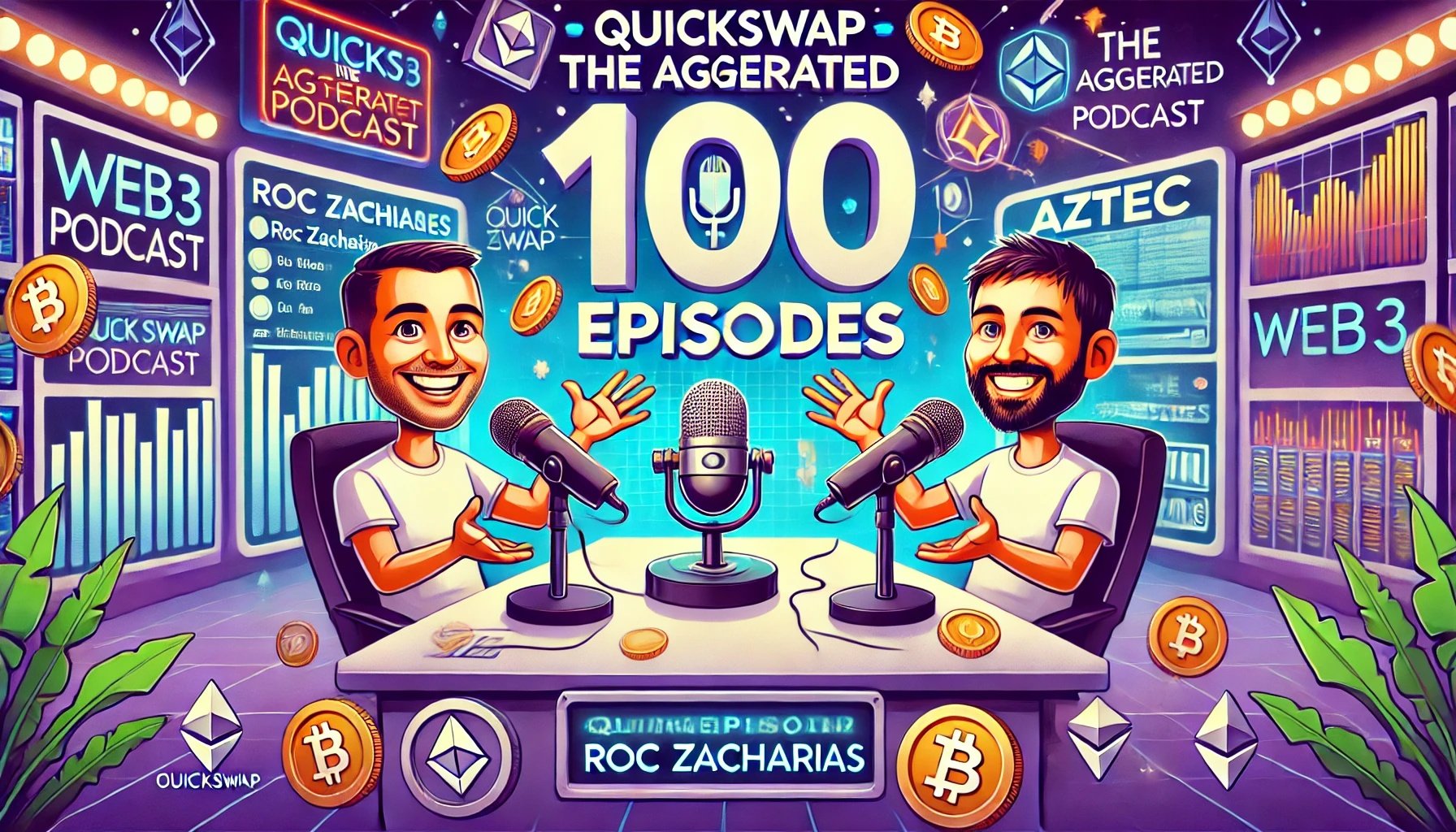 You are currently viewing Infamous Web3 Podcast QuickSwap’s “The Aggregated” Marks 100th Episode With Blockbuster Celebration