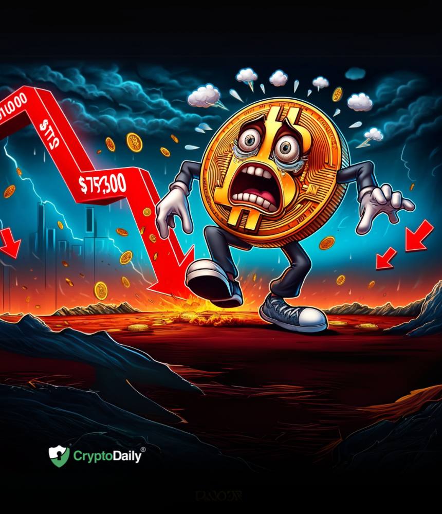 You are currently viewing Bitcoin (BTC) Remains at Risk After Plunging Below $75,000 on Monday
