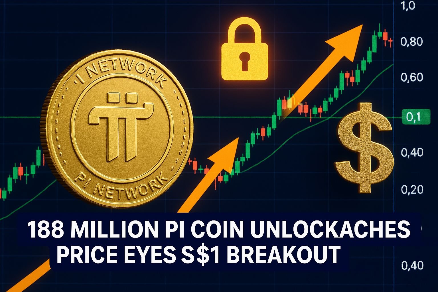 Read more about the article 188 Million Pi Coin Unlock Approaches—Price Eyes $1 Breakout